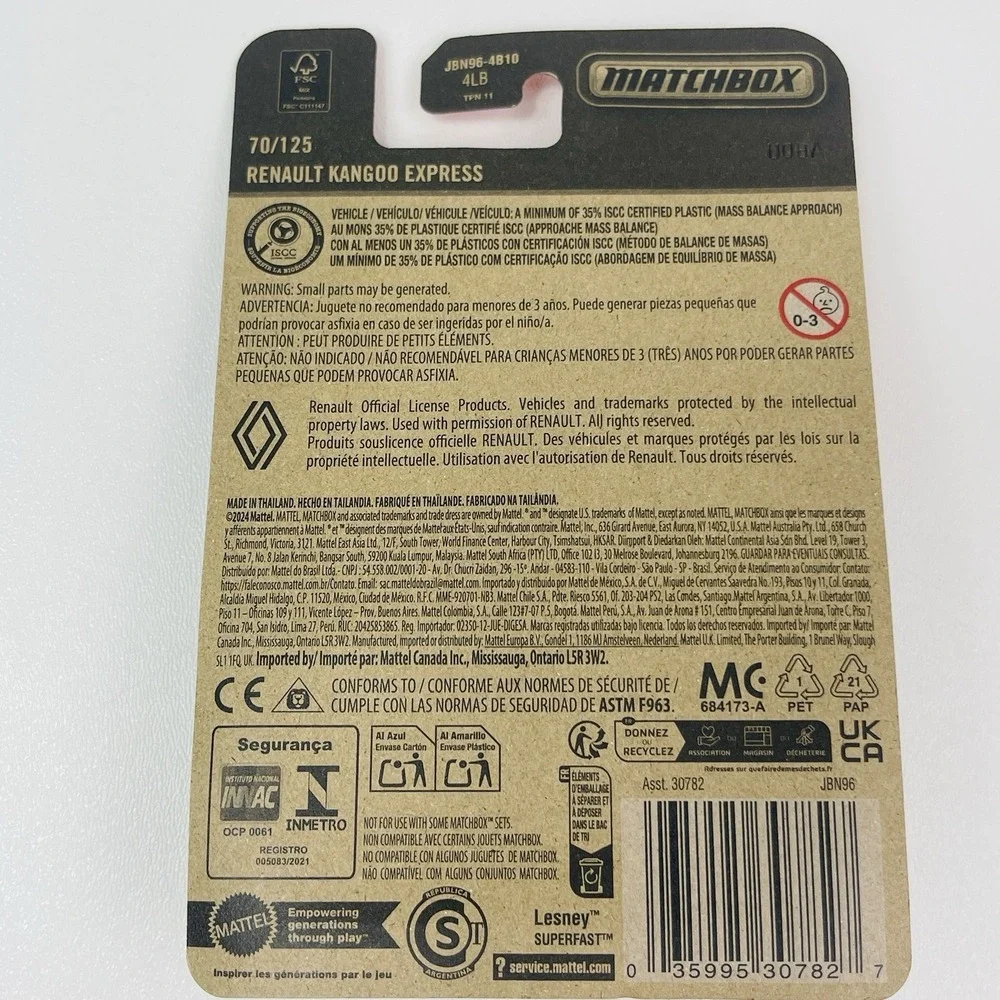 Matchbox 2025 Renault Kangoo Express Green 70/125 Mattel